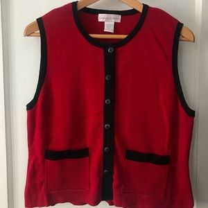 Red sweater vest